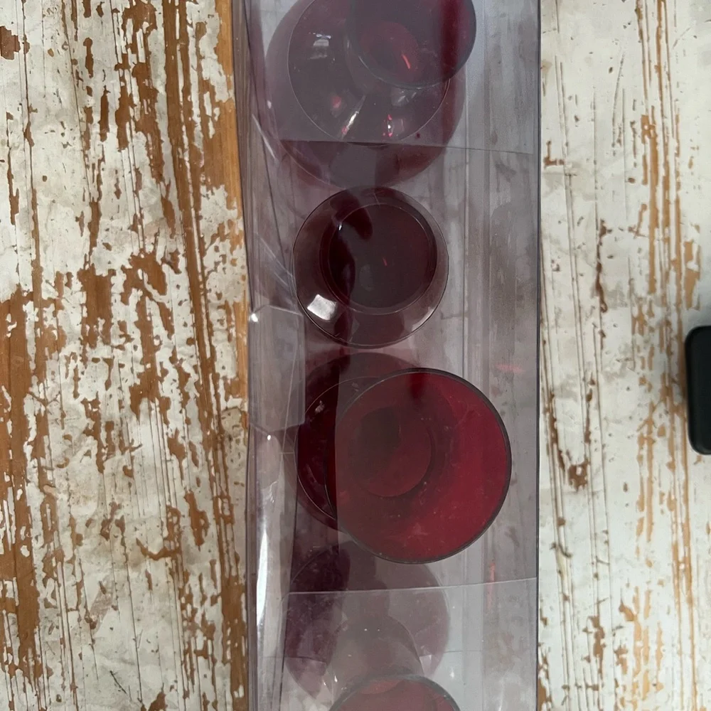 New set of 4 Crate&Barrel red bud vases